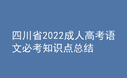 四川省2022成人高考語文必考知識(shí)點(diǎn)總結(jié)
