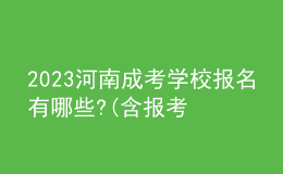 2023河南成考學(xué)校報名有哪些?(含報考政策)