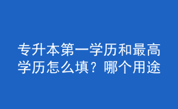 專升本第一學(xué)歷和最高學(xué)歷怎么填？哪個(gè)用途更大？ 