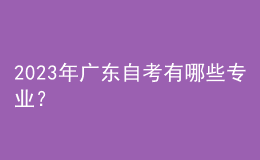2023年廣東自考有哪些專(zhuān)業(yè)？ 