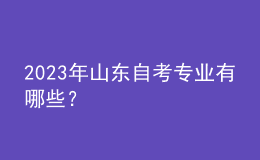 2023年山東自考專業(yè)有哪些？ 