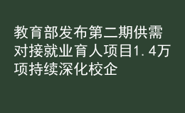 教育部發(fā)布第二期供需對接就業(yè)育人項(xiàng)目1.4萬項(xiàng) 持續(xù)深化校企合作促就業(yè)