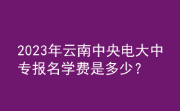 2023年云南中央電大中專報(bào)名學(xué)費(fèi)是多少？