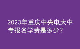 2023年重慶中央電大中專報(bào)名學(xué)費(fèi)是多少？