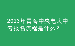 2023年青海中央電大中專報(bào)名流程是什么？