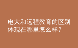 電大和遠(yuǎn)程教育的區(qū)別體現(xiàn)在哪里怎么樣？