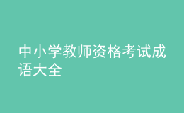 中小學(xué)教師資格考試成語(yǔ)大全