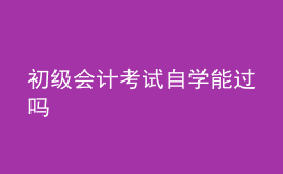 初級(jí)會(huì)計(jì)考試自學(xué)能過嗎