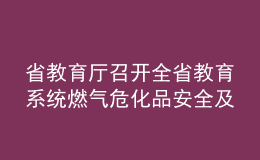 省教育廳召開全省教育系統(tǒng)燃?xì)馕；钒踩敖谛@安全工作會(huì)議