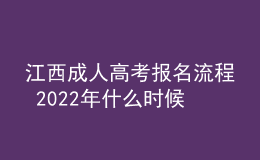 江西成人高考報(bào)名流程 2022年什么時(shí)候報(bào)考