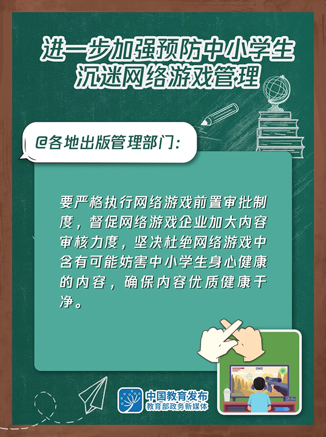 大圖！進(jìn)一步加強(qiáng)預(yù)防中小學(xué)生沉迷網(wǎng)絡(luò)游戲管理這樣做(圖1)